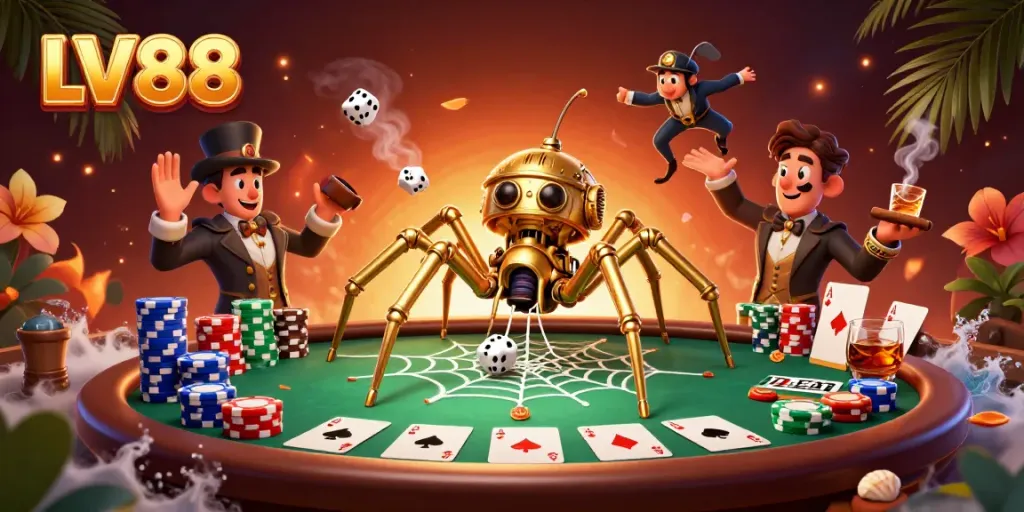 Experience thrilling gameplay at LV88 with a vibrant steampunk theme and engaging casino elements.