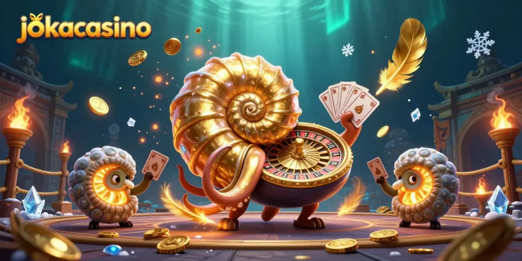 Jouez avec la chance au jokacasino, immersion dans un monde de cartes et de jetons dorés.