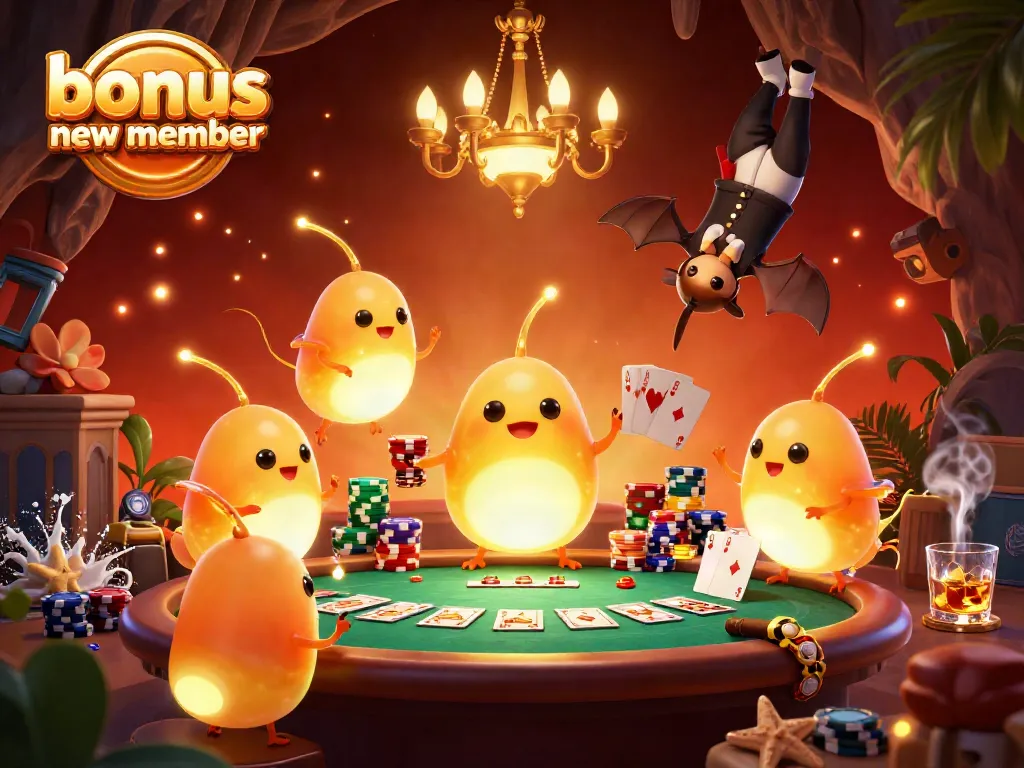 Engage with the thrilling world of online slots with our bonus new member promotion in a vibrant casino scene.