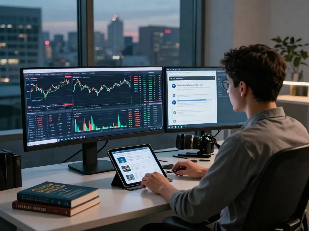 Interface de la plateforme de trading Essor Invexaro avec analyse en temps réel.