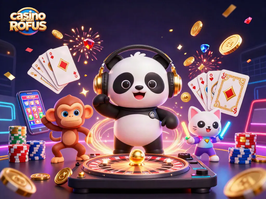Experience casino uden ROFUS excitement with vibrant characters and dynamic game elements in 3D.